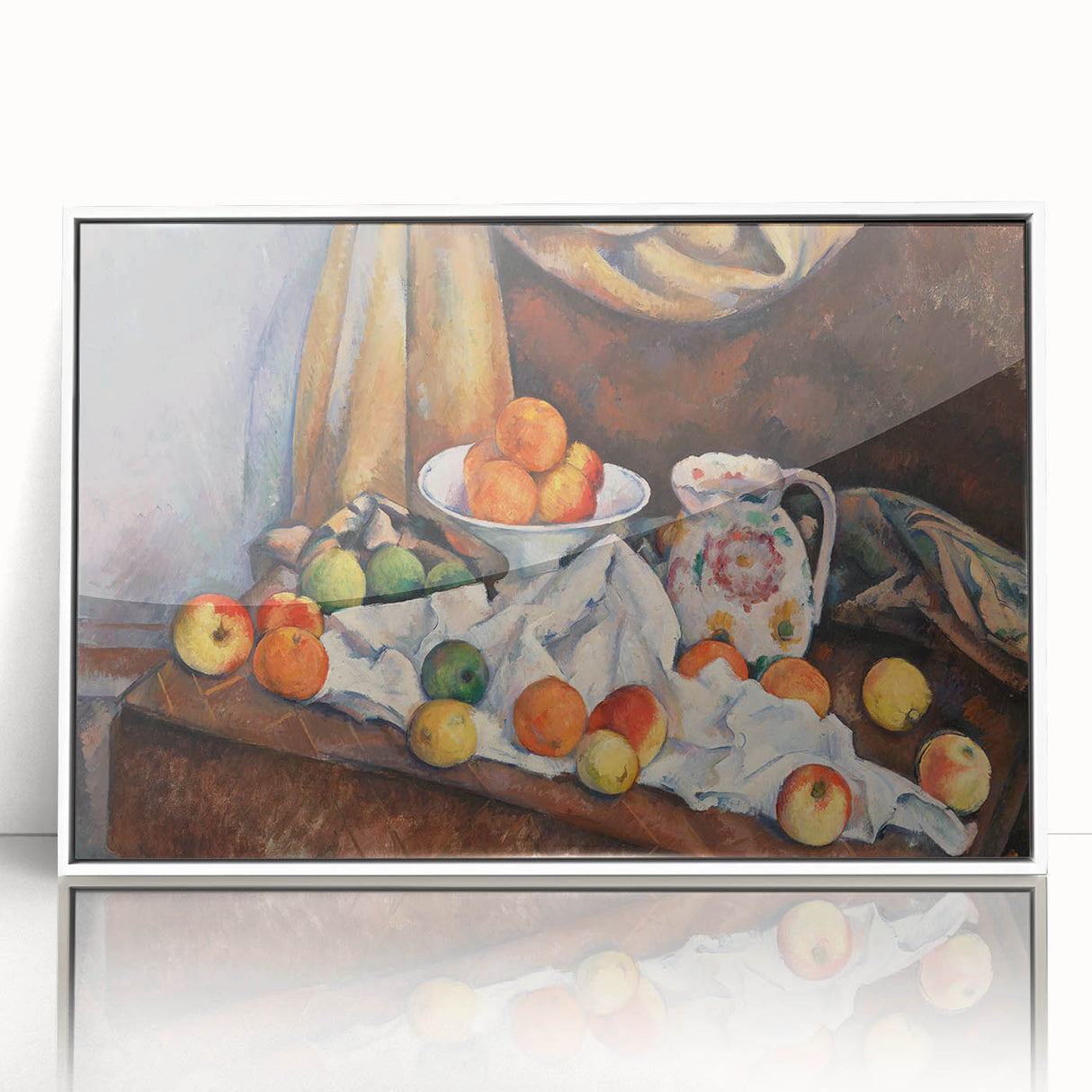 Acrylic print of Paul Cézanne's artwork in art deco style with muted colors, ideal for modern art wall decor in a nursery.