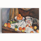 Black and white print of Paul Cézanne's artwork on stretched canvas, ideal for kitchen art.