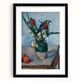 Extra large abstract art print featuring colorful, textured brushstrokes on a black framed canvas.