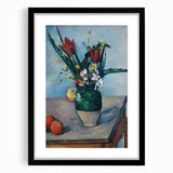 Extra large abstract art print featuring colorful, textured brushstrokes on a black framed canvas.
