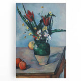 Black and white print of Paul Cézanne's artwork on stretched canvas, suitable for kitchen wall art.