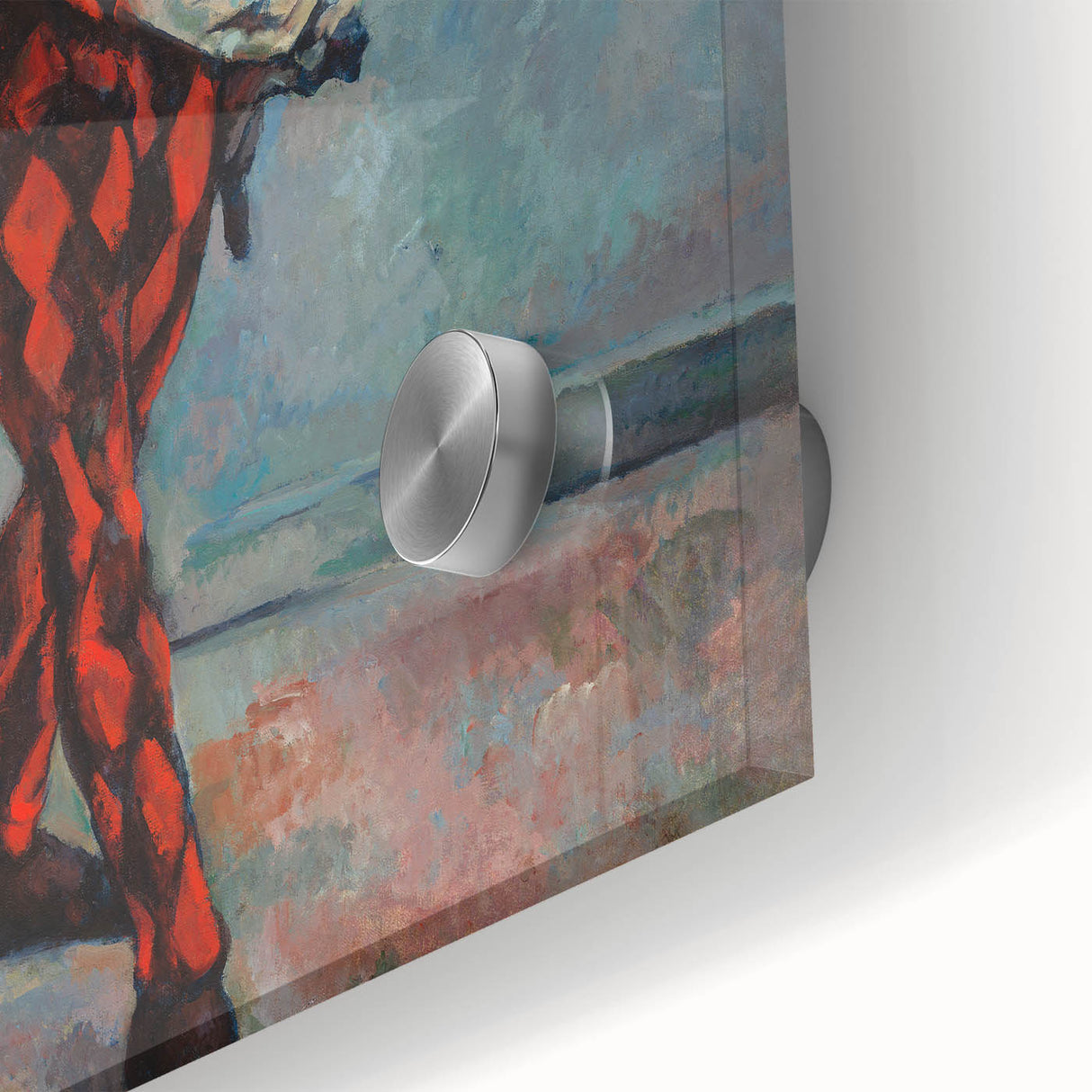 Mid-century modernist art by Paul Cezanne featuring abstract design in muted earth tones on acrylic.