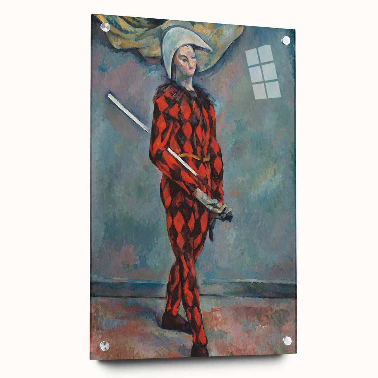 Acrylic print of a Paul Cézanne abstract, featuring earthy tones, ideal for dining room decor.
