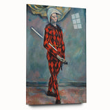 Acrylic print of a Paul Cézanne abstract design in cool blue and green tones, ideal for bedroom or dining room art.