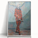 Acrylic print of a Paul Cézanne painting in muted earth tones in a white frame, suitable for modern art wall decor.