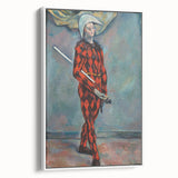 Framed canvas of Paul Cézanne's vintage poster art in colorful hues, ideal for living room decor.