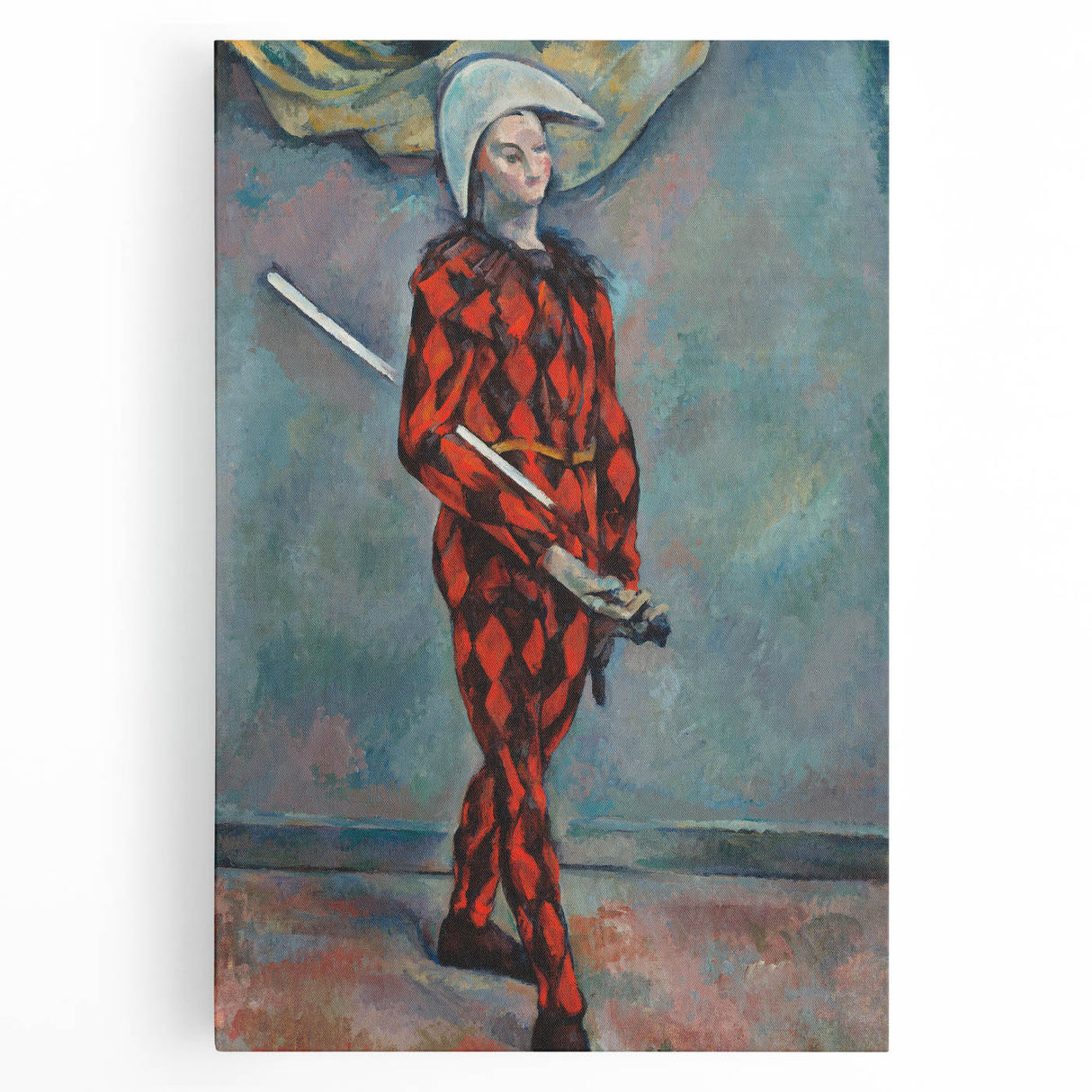 Black and white print of Paul Cézanne's artwork on large stretched canvas, ideal for kitchen wall art.