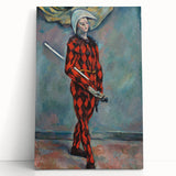 Black and white print of Paul Cézanne's artwork on large stretched canvas, ideal for kitchen wall art or bedroom decor.