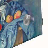 Mid-century modernist art by Paul Cézanne featuring abstract forms in muted earth tones on acrylic glass.