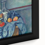 Extra large framed canvas featuring a close-up of a textured, colorful Paul Cézanne painting, ideal for living room decor.