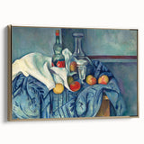 Framed canvas featuring a landscape art painting by Paul Cézanne, ideal for bedroom wall art.