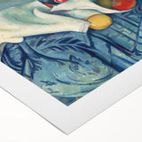 Art deco poster featuring a Paul Cézanne landscape on rolled canvas, suitable for dining room wall art.