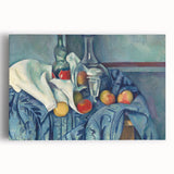 Black and white print of Paul Cézanne's landscape on large stretched canvas, ideal for kitchen wall art.