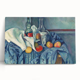 Black and white print of Paul Cézanne's artwork on stretched canvas, ideal for kitchen wall art or bedroom ambiance.