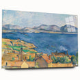 Acrylic print of a Paul Cézanne abstract painting in muted earth tones, ideal for dining room decor.