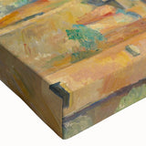 Large art canvas featuring a monochrome landscape painting, ideal for bedroom wall decor.