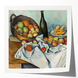 Extra large wall art featuring a floral design by Paul Cézanne in pastel shades on glossy photo paper.