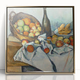 Paul Cezanne-inspired large art print in a gold frame.