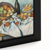 Extra large framed canvas featuring a textured, colorful abstract design by Paul Cezanne, ideal for living room decor.