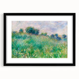 Extra large textured art print of abstract colorful motifs in a black frame, ideal for living room decor.