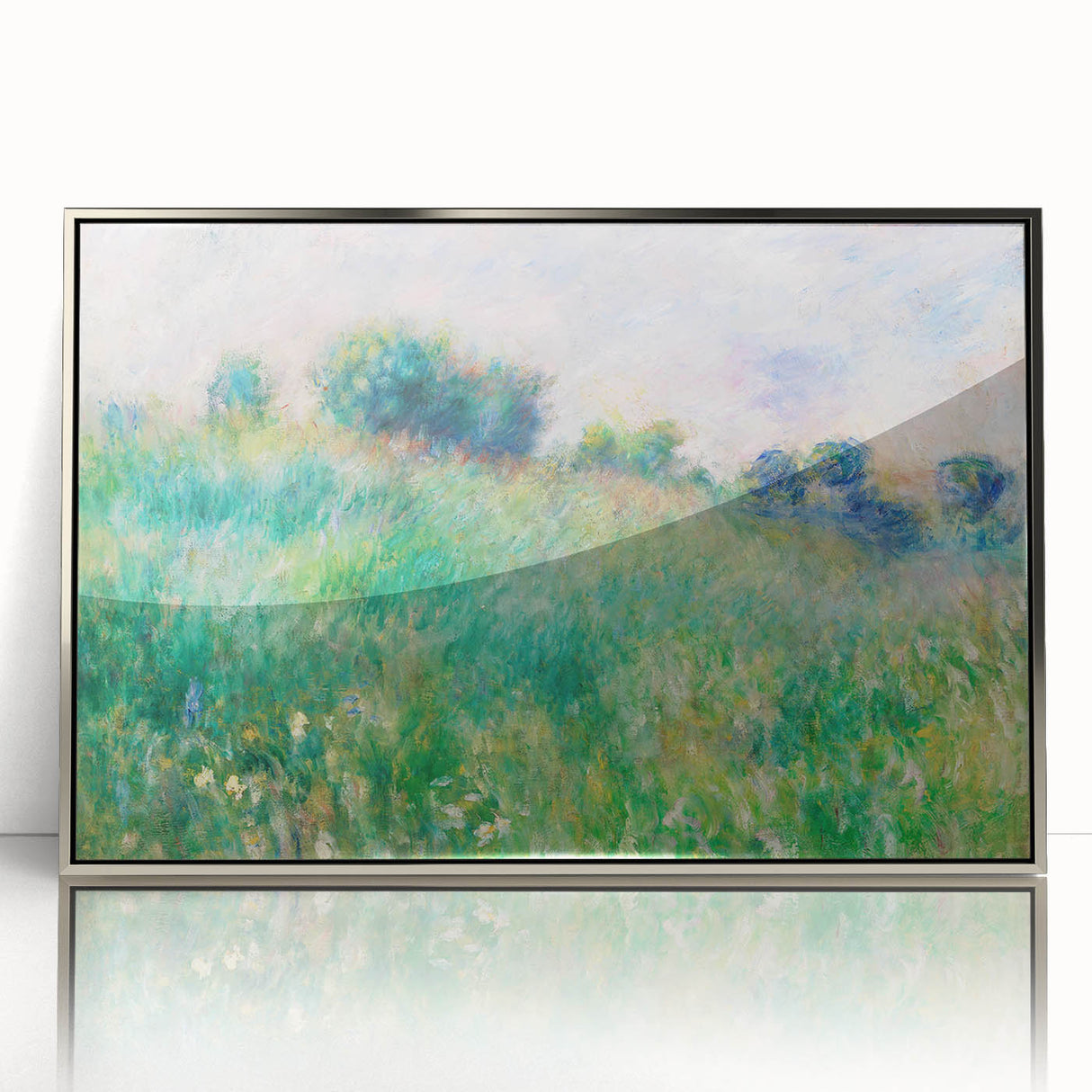 Mid-century modernist art by Pierre-Auguste Renoir, featuring soft pastels on a framed acrylic print.
