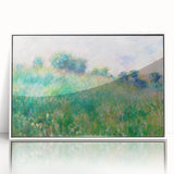 Art Deco style poster of a Pierre-Auguste Renoir painting, in muted pastels, acrylic framed, ideal for nursery wall art.