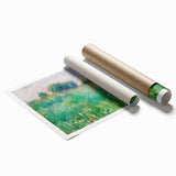 Extra large rolled print of a Renoir floral painting in soft pastel shades, ideal for classy bathroom wall art.