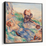 Black and white vintage poster art of a landscape painting on framed canvas, ideal for bedroom wall decor.