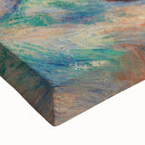 Black and white landscape painting on large canvas, depicting a serene nature scene, suitable for bedroom wall art.