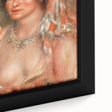 Extra large black wall art featuring a textured, colorful impressionist painting by Pierre-Auguste Renoir.