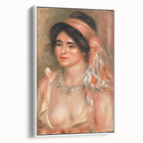 Extra large vintage poster art of Pierre-Auguste Renoir's painting on framed canvas.