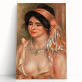 Black and white canvas of Pierre-Auguste Renoir's artwork, ideal for kitchen wall art or bedroom ambiance.