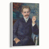Vintage poster art of a colorful Pierre-Auguste Renoir painting in a black frame, ideal for living room decor.