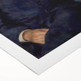 Art deco poster featuring a detailed Renoir painting with soft pastel shades, ideal for dining room or bathroom wall art.