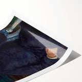 Extra large wall art featuring line art flowers in pastel shades on a rolled print, ideal for large living room decor.