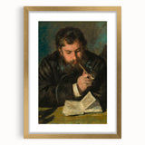 Extra large wall art for living room featuring a textured abstract print in muted earth tones, framed in gold.