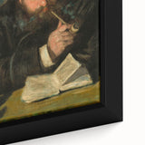 Extra large black wall art featuring a close-up of a Pierre-Auguste Renoir painting, textured with vibrant colors.