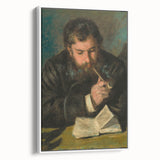 Vintage poster art of a colorful Pierre-Auguste Renoir painting on a large framed canvas, ideal for living room decor.