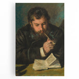 Black and white print of Pierre-Auguste Renoir's painting on stretched canvas, suitable for kitchen art.