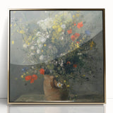 Large art print of a Pierre-Auguste Renoir painting with vibrant, impressionist brushstrokes, framed in gold acrylic.