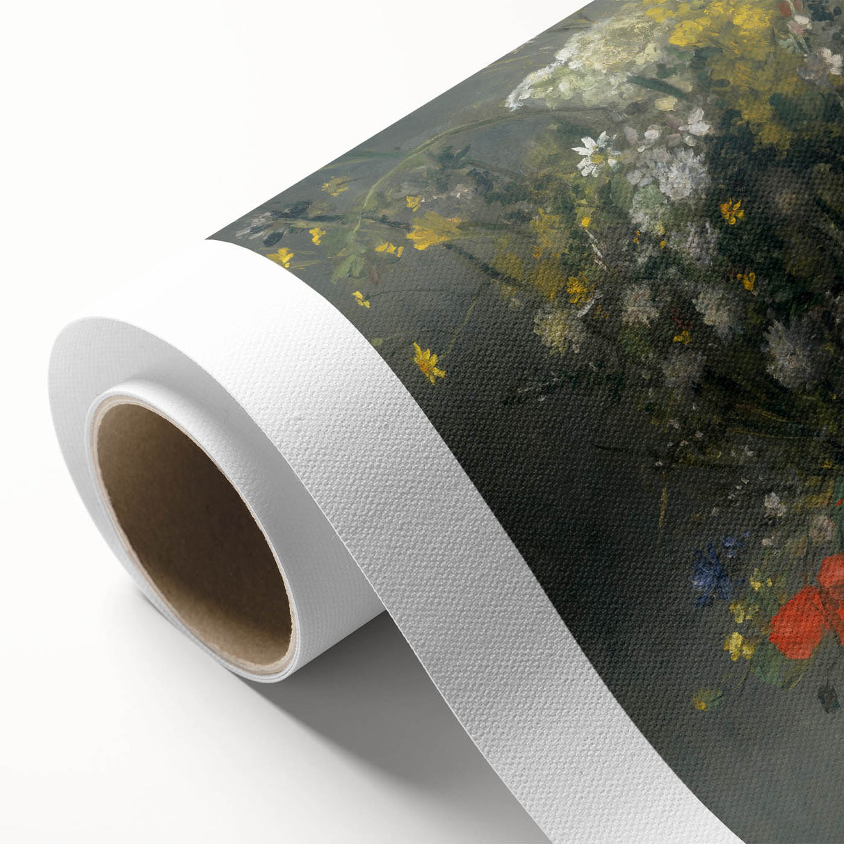 Art Deco poster of a Renoir painting on rolled canvas, featuring vibrant pastel hues, ideal for nursery wall art.