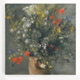 Black and white print of Pierre-Auguste Renoir's artwork on stretched canvas, suitable for kitchen art.