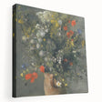 Side view of a stretched canvas featuring Pierre-Auguste Renoir's impressionist painting, ideal for kitchen wall art.