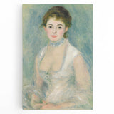 Black and white print of Pierre-Auguste Renoir's artwork on stretched canvas, ideal for kitchen wall art.