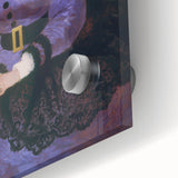 Mid-century modernist large abstract art print featuring vivid blue and green tones on acrylic glass.