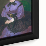 Extra large framed canvas of a textured, colorful abstract painting with black accents, ideal for living room decor.