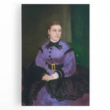 Black and white print of Pierre-Auguste Renoir's painting on stretched canvas, suitable for kitchen art.