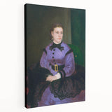 Side view of a Pierre-Auguste Renoir-inspired stretched canvas depicting a vibrant garden scene, ideal for kitchen wall art.