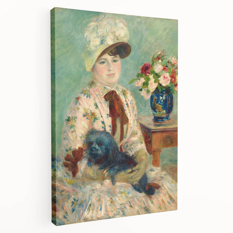 A Pierre-Auguste Renoir impressionist painting on stretched canvas featuring soft pastel colors, ideal for kitchen wall art.