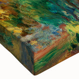 Black and white landscape art painting on stretched canvas featuring a serene natural scene, ideal for bedroom wall decor.